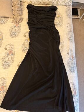 Anthropologie | Dresses | Anthropologie Black Strapless Dress | Poshmark